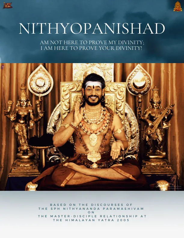 Nithyopanishad - I am not here to prove my Divinity; I am here to Prove your Divinity! - English